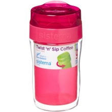 Термокружка для кофе Sistema To-Go Twist 'n' Sip Coffee, 315 мл Red (21477)