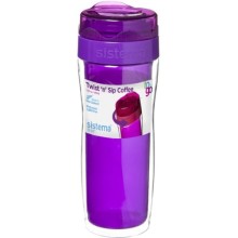 Термокружка для кофе Sistema To-Go Twist 'n' Sip Coffee, 490 мл Violet (21478)
