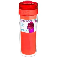 Термокружка для кофе Sistema To-Go Twist 'n' Sip Coffee, 490 мл Orange (21478)