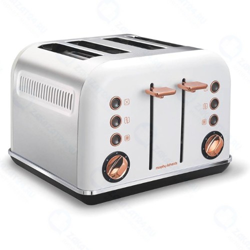 Тостер Morphy Richards 4 slices Accents White & Rose Gold (242106)