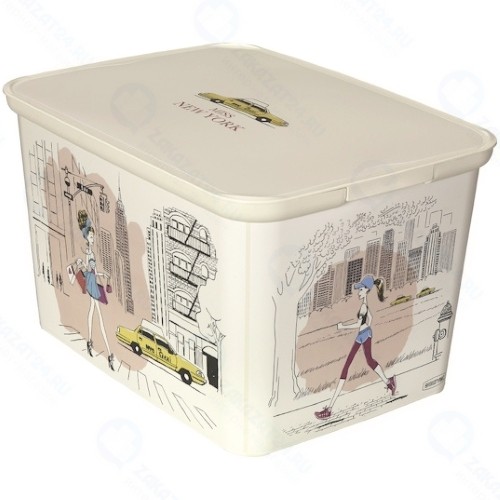 Коробка декоративная Curver Amsterdam L 04730-M35-00, Miss New York (213933)