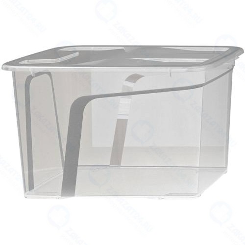 Коробка для хранения ПОЛИМЕРБЫТ Roombox, 50 л, с крышкой, прозрачная (4373400)