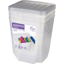 Набор органайзеров Sistema Storage, 1,8 л White (70018) Набор органайзеров Sistema Storage, 1,8 л White (70018)
