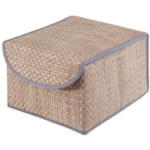 Коробка для хранения с крышкой Casy Home 21х26х15 см, коричневый/синий (BO-011)