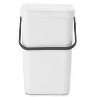 Ведро для мусора Brabantia Sort&Go, 25 л, белое (129926)