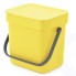 Ведро для мусора Brabantia Sort&Go, 3 л, желтое (209840)