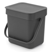 Ведро для мусора Brabantia Sort&Go, 3 л, серое (209888)