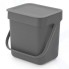 Ведро для мусора Brabantia Sort&Go, 3 л, серое (209888)
