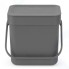 Ведро для мусора Brabantia Sort&Go, 3 л, серое (209888)