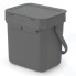 Ведро для мусора Brabantia Sort&Go, 3 л, серое (209888)