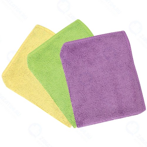 Салфетки хозяйственные ЛЮБАША из микрофибры, 30х30 см, 3 шт (606307)