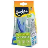 Перчатки нитриловые Qualita 10 шт, размер L (6271)