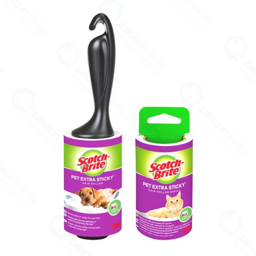 Набор для уборки шерсти животных 3M Scotch-Brite, ролик + сменный блок (839RS-48EU2SET)