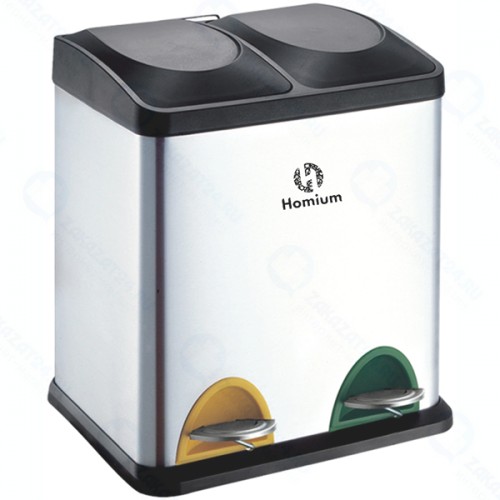 Ведро для раздельного сбора мусора ZDK Homium Duet 16L (8562)