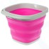 Ведро Bradex TD 0556 складное, квадратное, 10 л, розовое
