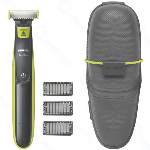 OneBlade Philips QP2520/65 с 3 насадками-гребнями и дорожной сумкой