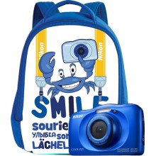 Цифровой фотоаппарат Nikon Coolpix W100 Blue Backpack Kit (VQA011K001) Цифровой фотоаппарат Nikon Coolpix W100 Blue Backpack Kit (VQA011K001)