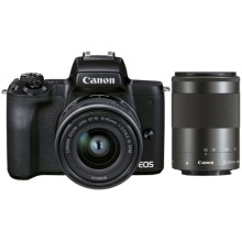 Системный фотоаппарат Canon EOS M50 Mark II 15-45mm + 55-200mm IS STM Black