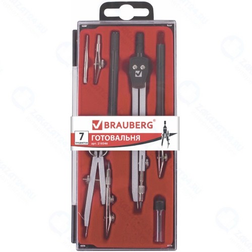 Готовальня Brauberg Architect, 7 предметов (210346)