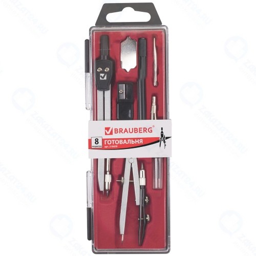 Готовальня Brauberg Architect, 8 предметов (210659)