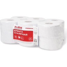 Туалетная бумага ЛАЙМА Premium, 12 рулонов х 150 м (112516)