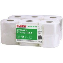 Туалетная бумага ЛАЙМА Advanced, 12 рулонов х 200 м (126093)