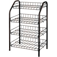 Этажерка для обуви NIKA узкая, 4 полки, медный антик (ЭТ2/А)