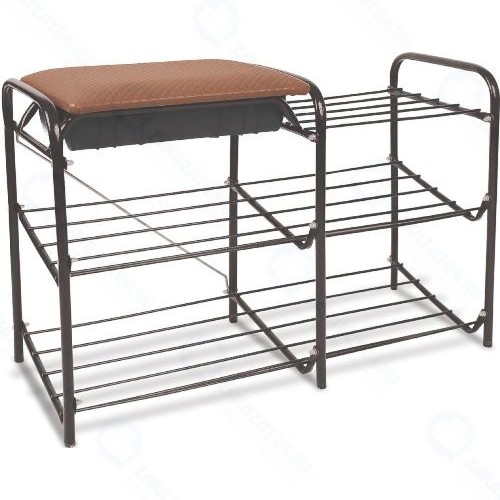 Этажерка для обуви NIKA с ящиком, медный антик (ЭТП1/А)