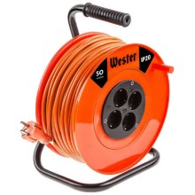 Удлинитель силовой Wester K16/50, 50 м, на катушке (185-002) Удлинитель силовой Wester K16/50, 50 м, на катушке (185-002)