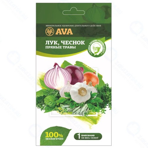 Удобрение AVA для лука и чеснока, 100 г (4607016030739)