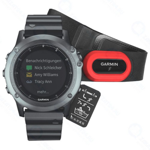 Смарт-часы Garmin Fenix 3 Sapphire Metal Band HRM-Run (010-0133826)