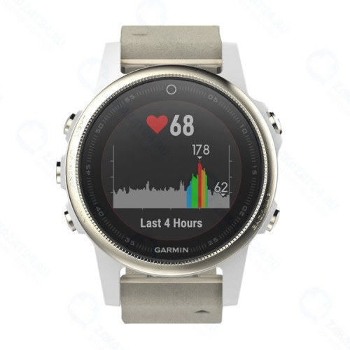 Смарт-часы Garmin Fenix 5S Sapphire Champagne/Leather GPS (010-01685-13)