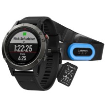 Смарт-часы Garmin Fenix 5 Sapphire Black Bundle GPS (010-01688-32)