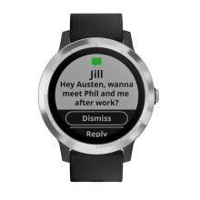 Смарт-часы Garmin Vivoactive 3 Silicone Steel Black (010-01769-02)