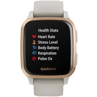 Смарт-часы Garmin Venu Sq Music, песочные с алюминиевым безелем цвета розовое золото (010-02426-11)