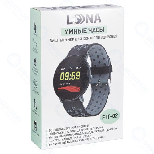Смарт-часы LOONA FIT-02 Black/Grey