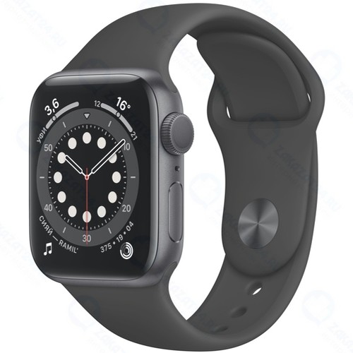Смарт-часы Apple Watch S6 40mm Space Gray Aluminum Case with Black Sport Band (MG133RU/A)