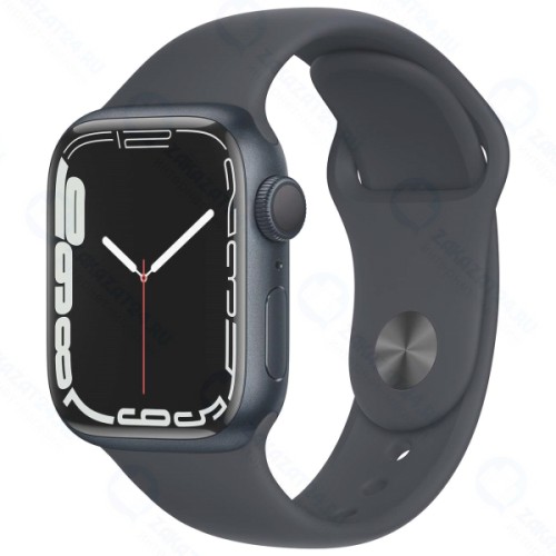 Смарт-часы Apple Watch Series 7 GPS 41mm Midnight Aluminium Case with Sport Band (MKMX3RU/A)