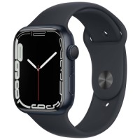 Смарт-часы Apple Watch Series 7 GPS 45mm Midnight Aluminium Case with Sport Band (MKN53RU/A)