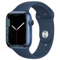 Смарт-часы Apple Watch Series 7 GPS 45mm Blue Aluminium Case with Abyss Blue Sport Band (MKN83RU/A)