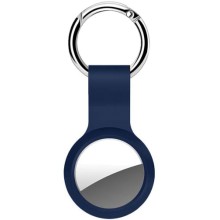 Брелок Deppa для Apple AirTag, с кольцом, силикон, синий (47213)