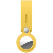 Брелок-подвеска Deppa для Apple AirTag, с петлей, силикон, желтый (47215)