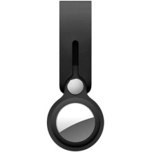 Брелок-подвеска Deppa для Apple AirTag, с петлей, силикон, черный (47216)