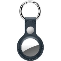 Брелок Deppa для Apple AirTag, с кольцом, PU, синий (47218)