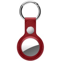 Брелок Deppa для Apple AirTag, с кольцом, PU, красный (47220)