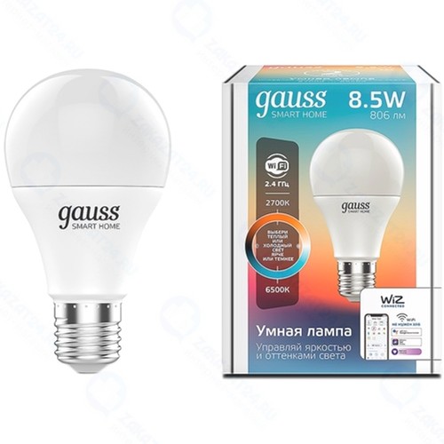 Умная лампа Gauss Smart Home DIM+CCT E27 A60 8.5W (1130112)