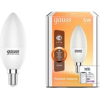 Светодиодная лента Gauss Smart Home DIM E14 C37 5W 2700К