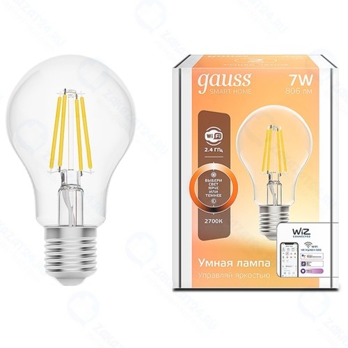 Умная лампа Gauss Smart Home DIM E27 A60 7W