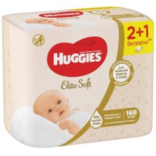 Детские влажные салфетки Huggies Elite Soft, 168 шт (2398220)
