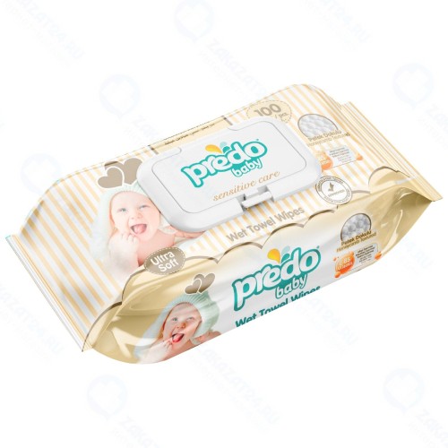 Детские влажные салфетки PREDO Baby, 100 шт (W-100)